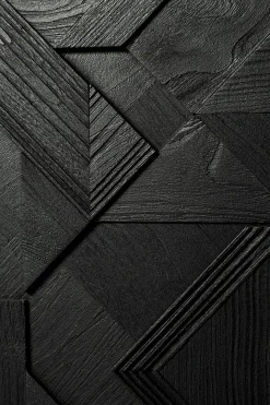 Anrichte Graphic Teak schwarz B 224 cm