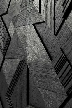 Anrichte Graphic Teak schwarz B 168 cm