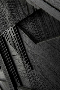 Anrichte Graphic Teak schwarz B 168 cm