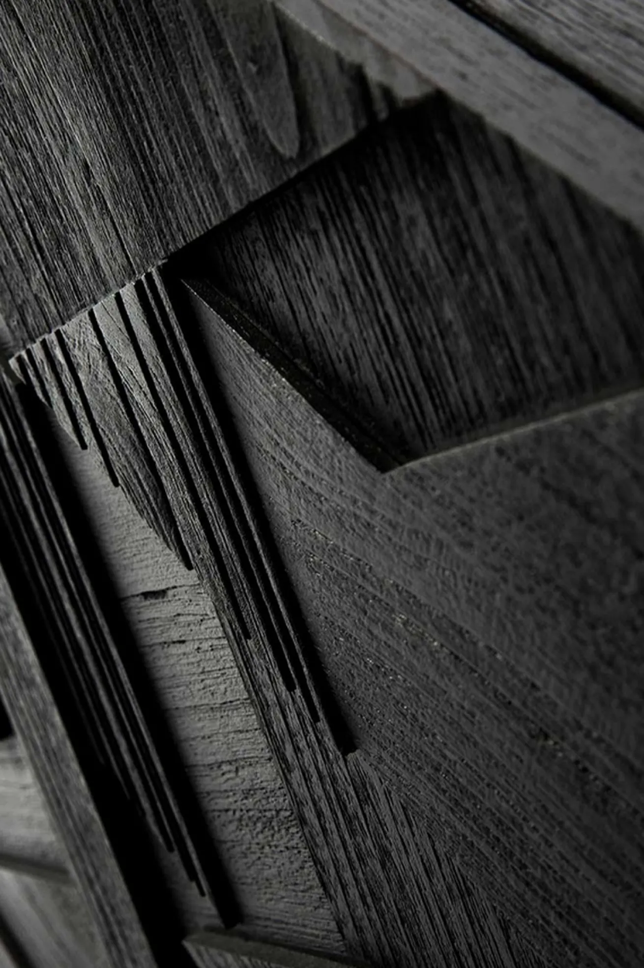 Anrichte Graphic Teak schwarz B 100 cm