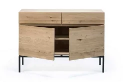 Anrichte Ligna Eiche schwarz B 110 cm
