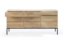 Anrichte Ligna Eiche schwarz B 165 cm