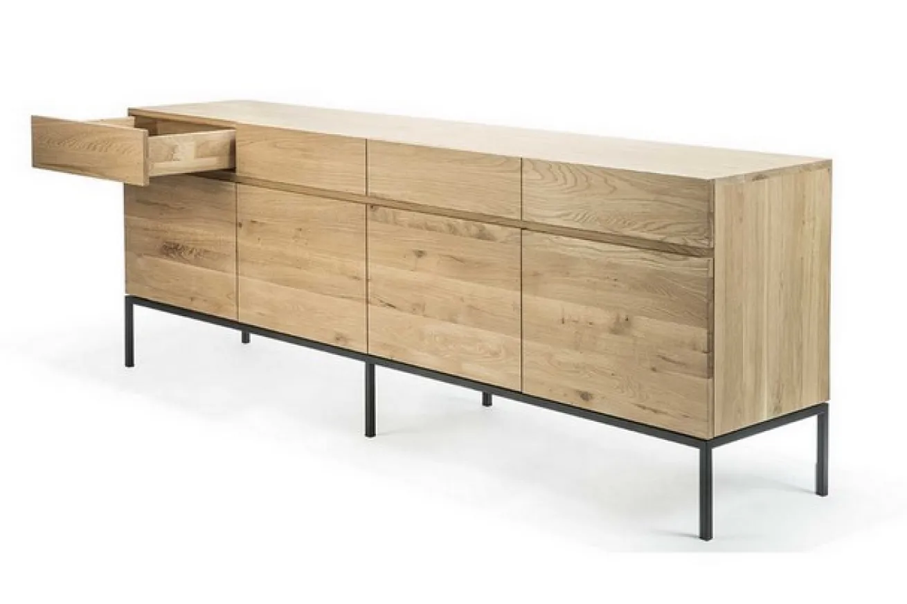 Anrichte Ligna Eiche schwarz B 220 cm