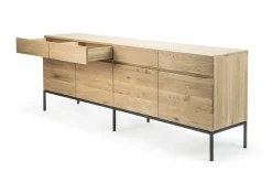 Anrichte Ligna Eiche schwarz B 220 cm