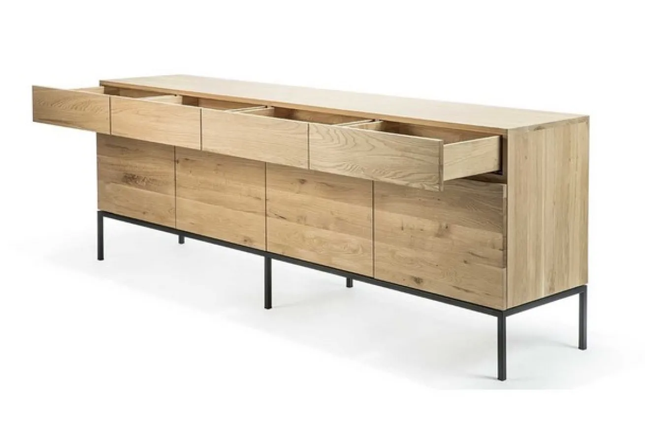 Anrichte Ligna Eiche schwarz B 220 cm