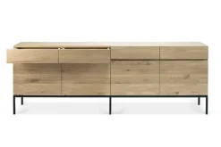 Anrichte Ligna Eiche schwarz B 220 cm