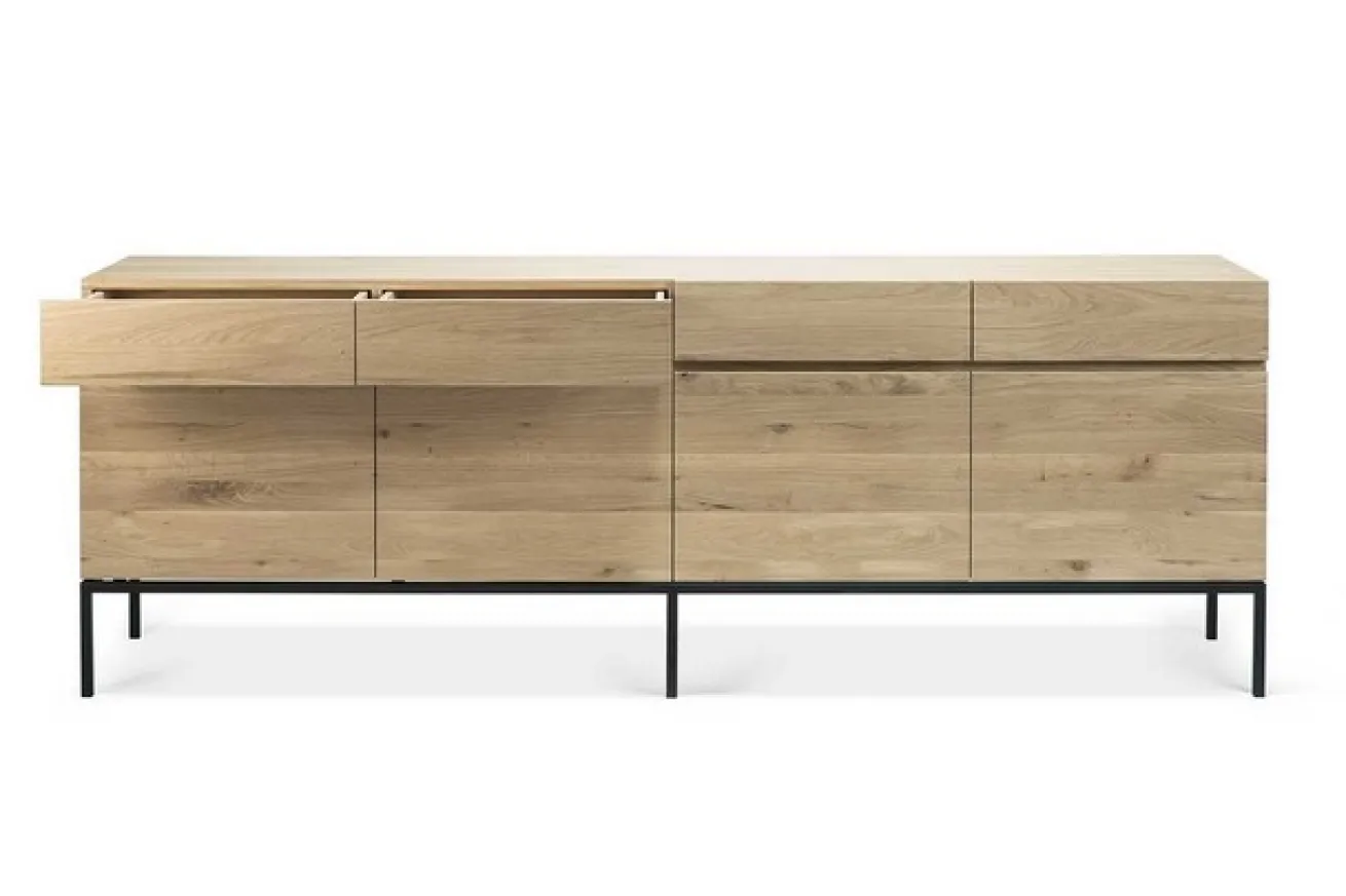 Anrichte Ligna Eiche schwarz B 220 cm