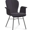 Armlehnstuhl Blake Stoff aubergine