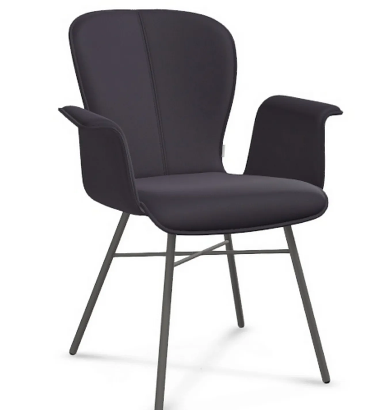 Armlehnstuhl Blake Stoff aubergine