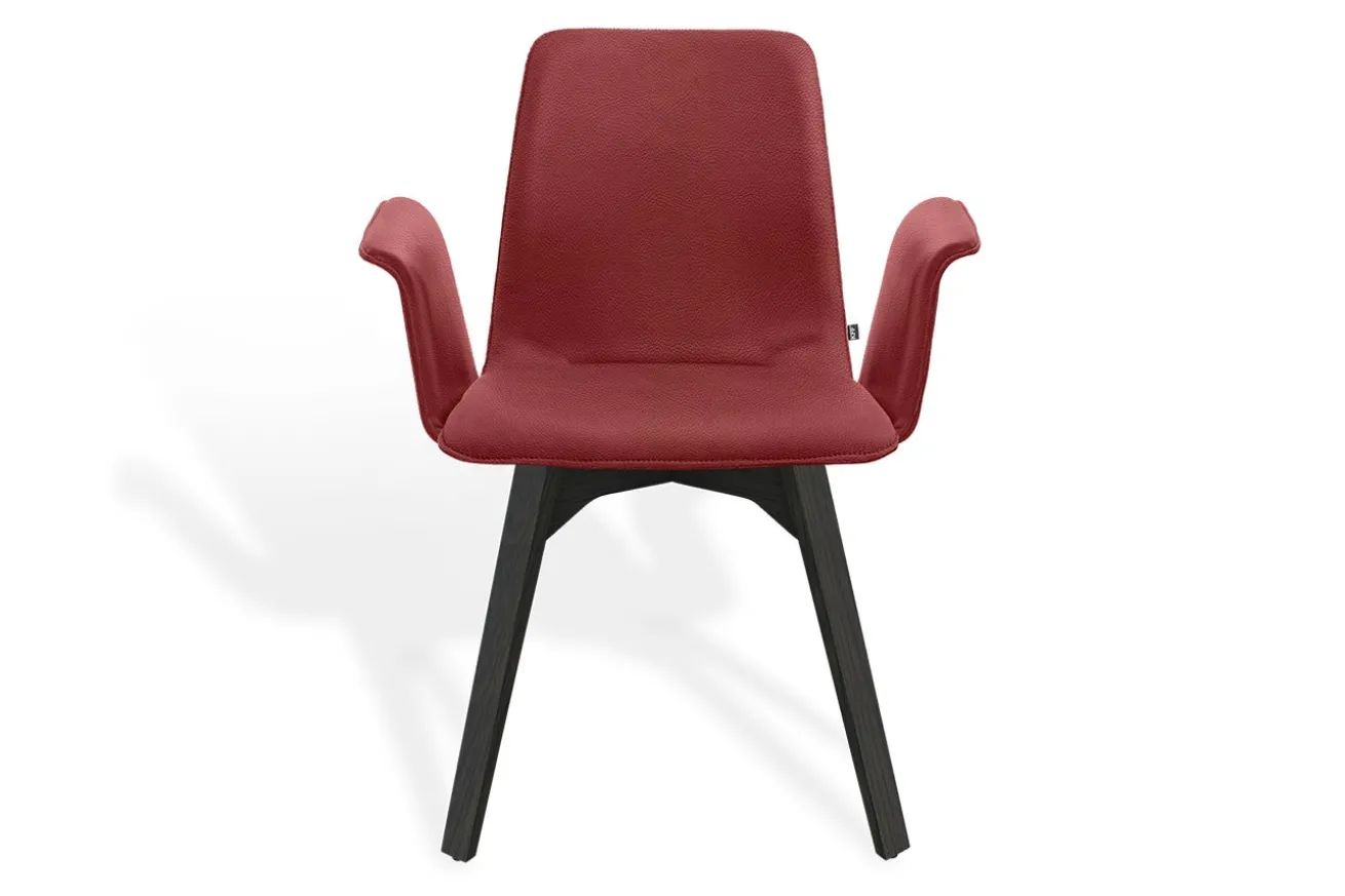 Armlehnstuhl Maverick Leder rot