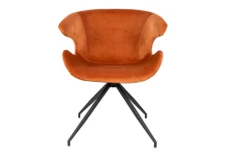 Armlehnstuhl Mia Samt orange
