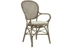Armlehnstuhl Rossi Rattan taupe
