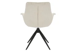 Armlehnstuhl Uma mit Drehfunktion Feincord beige