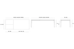 Ausziehtisch Bok Eiche massiv 140 cm