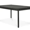 Ausziehtisch Bok Eiche schwarz 140 cm