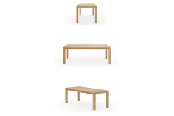 Ausziehtisch Duo Eiche hell massiv ab 160 cm konfigurierbar