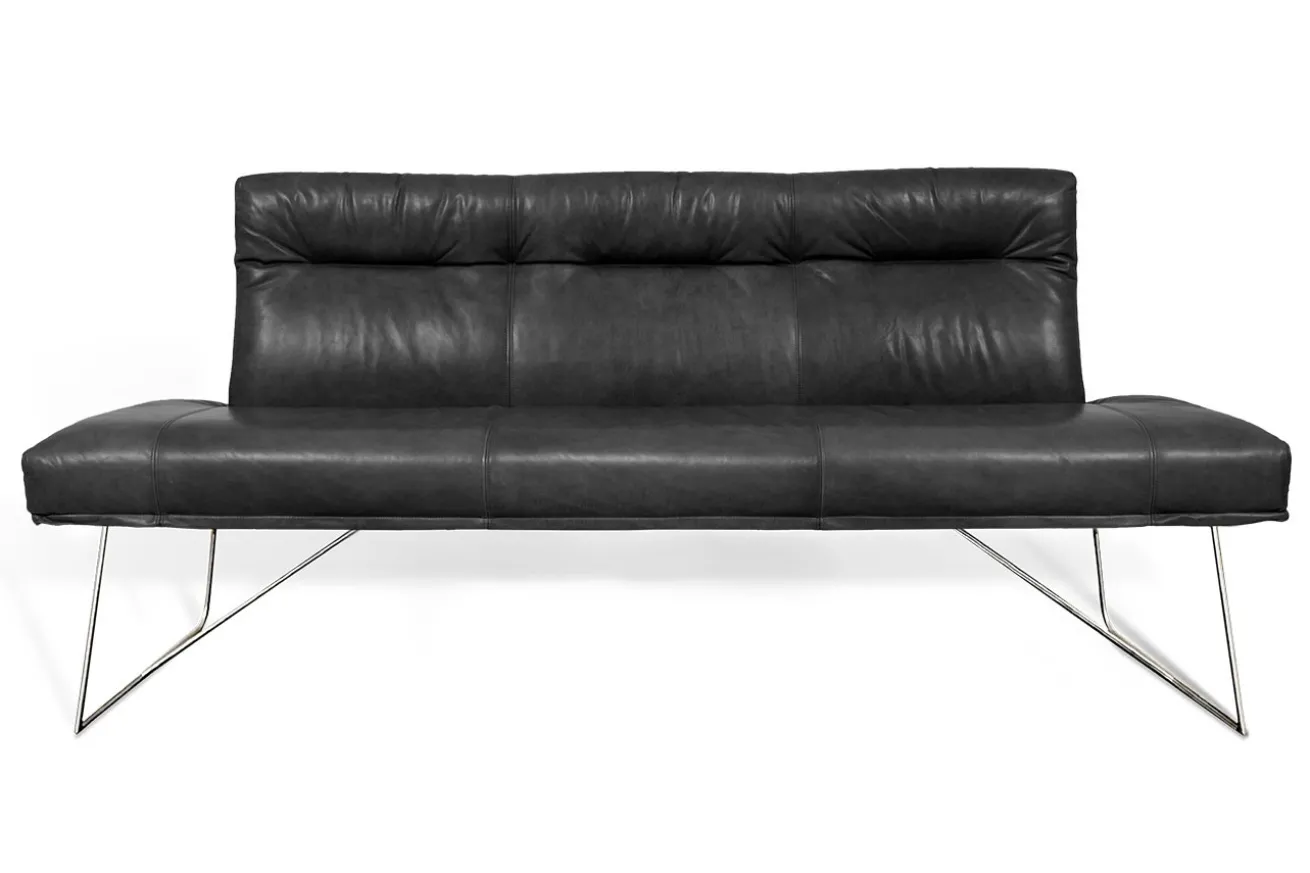 Bank D-light 3-Sitzer Leder schwarz