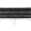Bank D-light 4-Sitzer Leder schwarz