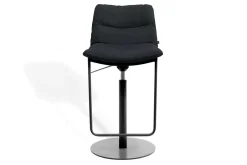 Barhocker Arva Leder schwarz drehbar