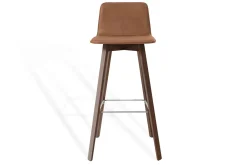 Barhocker Maverick Leder braun H 106 cm