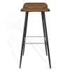 Barhocker Maverick Leder braun H 93 cm