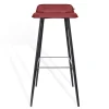 Barhocker Maverick Leder rot H 93 cm