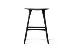 Barhocker Osso Eiche schwarz H 80 cm