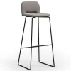 Barhocker Stoff grau sh 84 cm