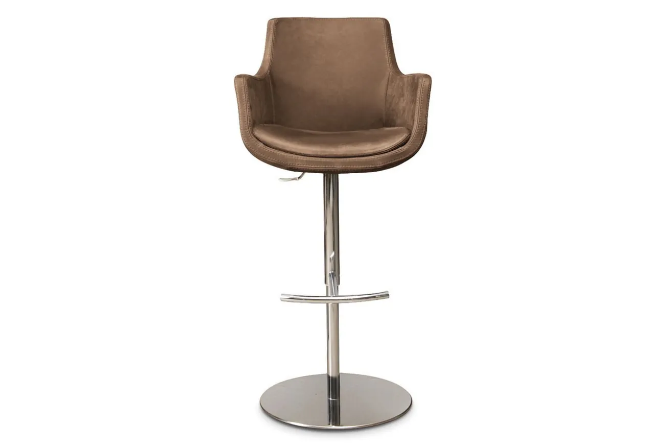 Barstuhl m. Arm Aquilo Leder braun