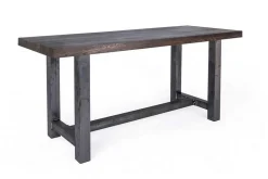 Bartisch astige Eiche Massivholz gerade Kante 230*85*108 cm