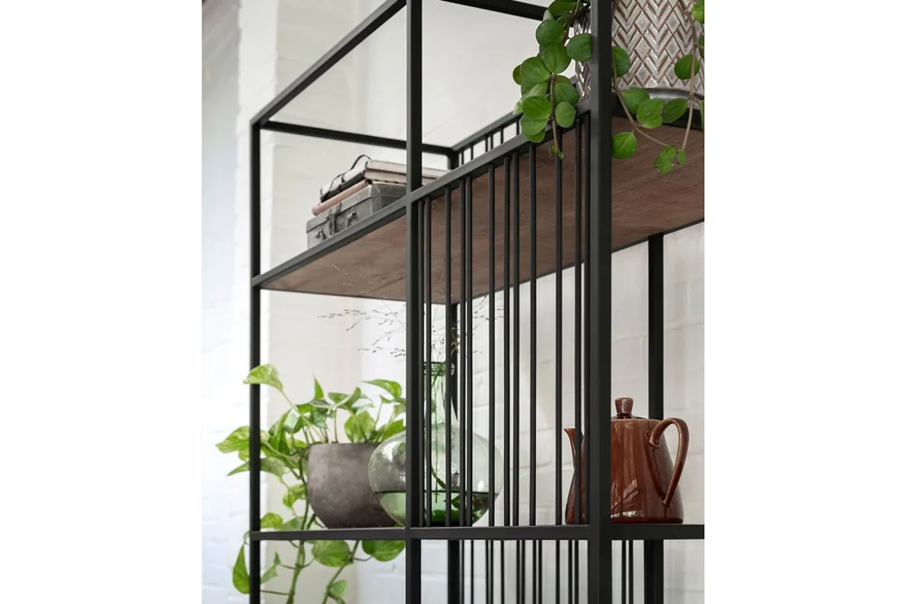 Bücherregal Barra Teak-Metall B 95 cm