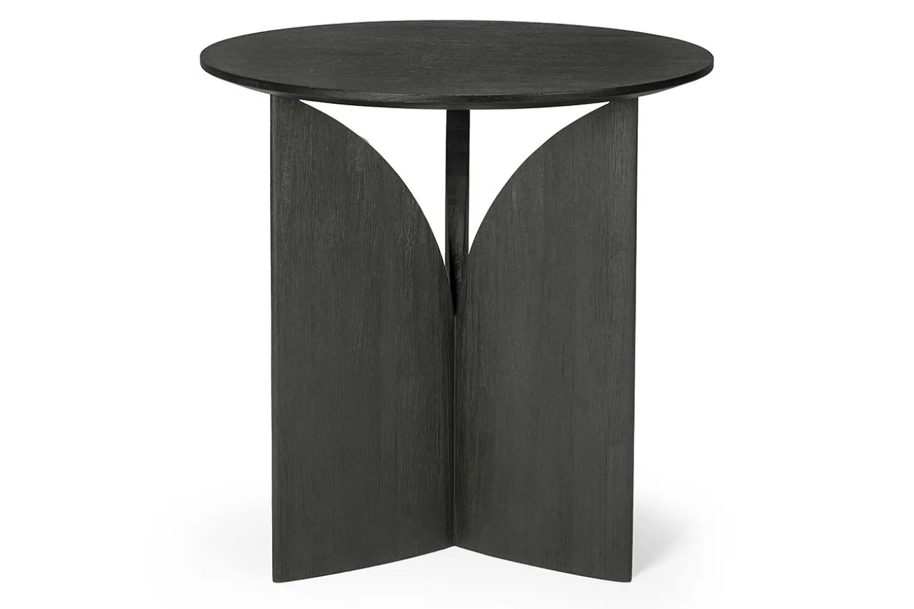 Beistelltisch Fin Teak schwarz