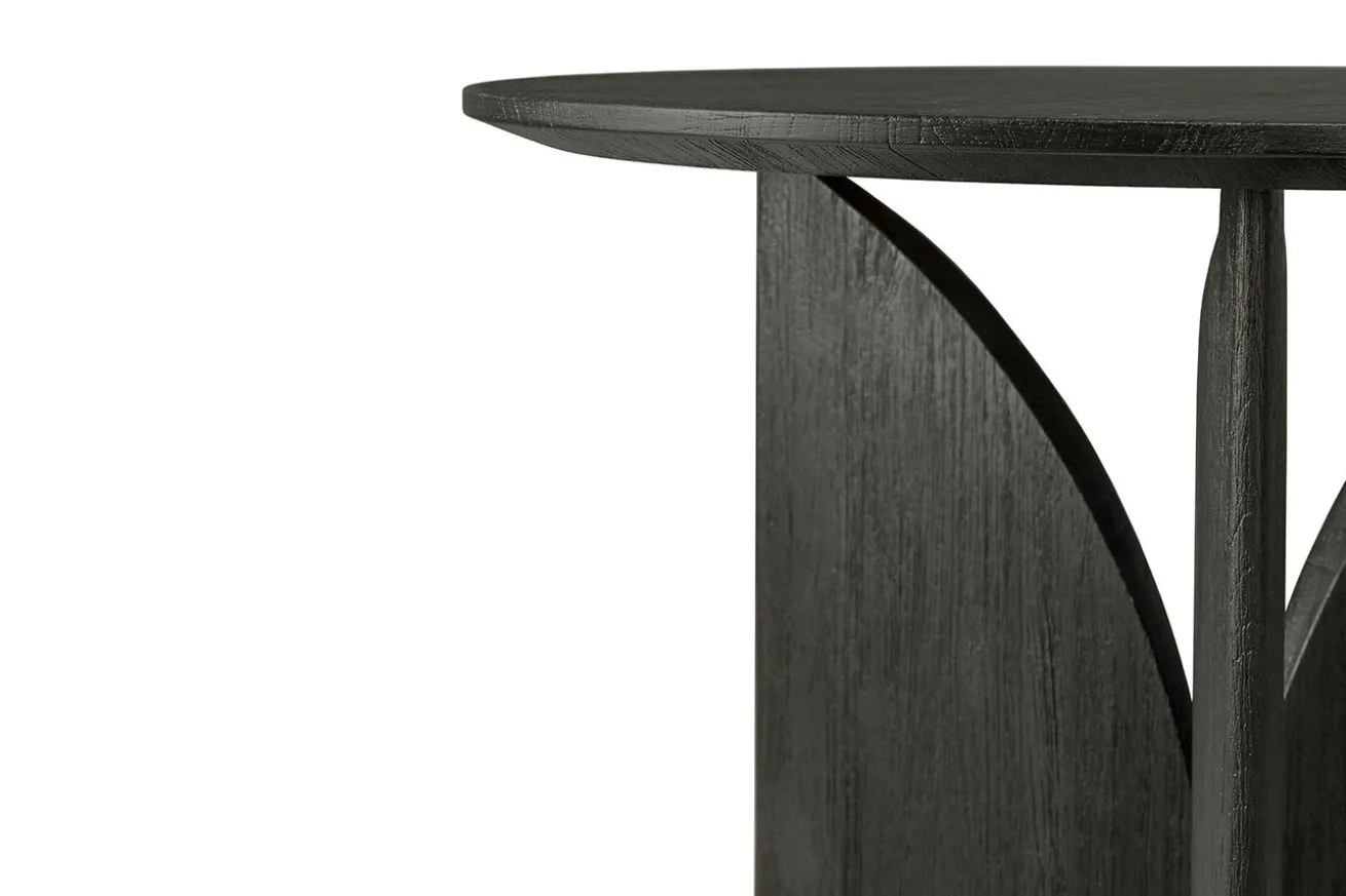 Beistelltisch Fin Teak schwarz