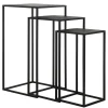 Beistelltisch Highlight 3er Set schwarz