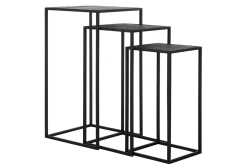 Beistelltisch Highlight 3er Set schwarz