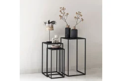 Beistelltisch Highlight 3er Set schwarz