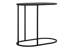Beistelltisch Highlight Teak schwarz oval B 60 cm