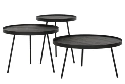 Beistelltisch Highlight Teak schwarz D 40 cm