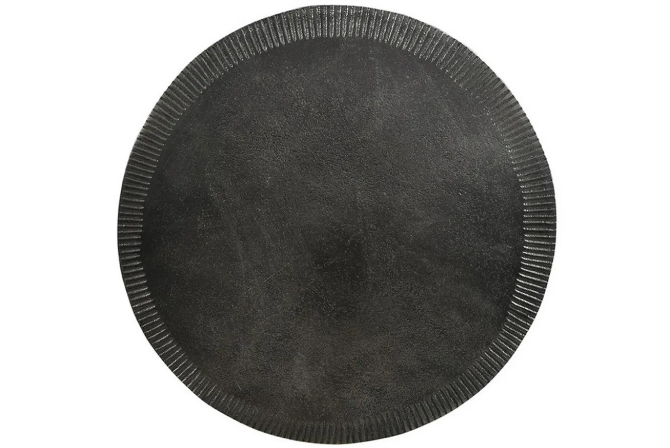 Beistelltisch Metall rund grau D 34 cm