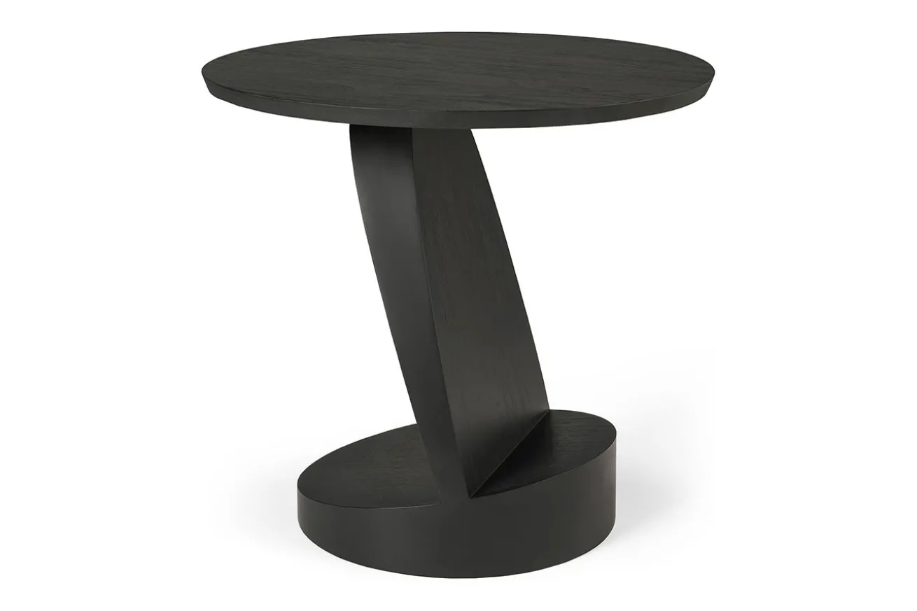 Beistelltisch Oblic Teak schwarz