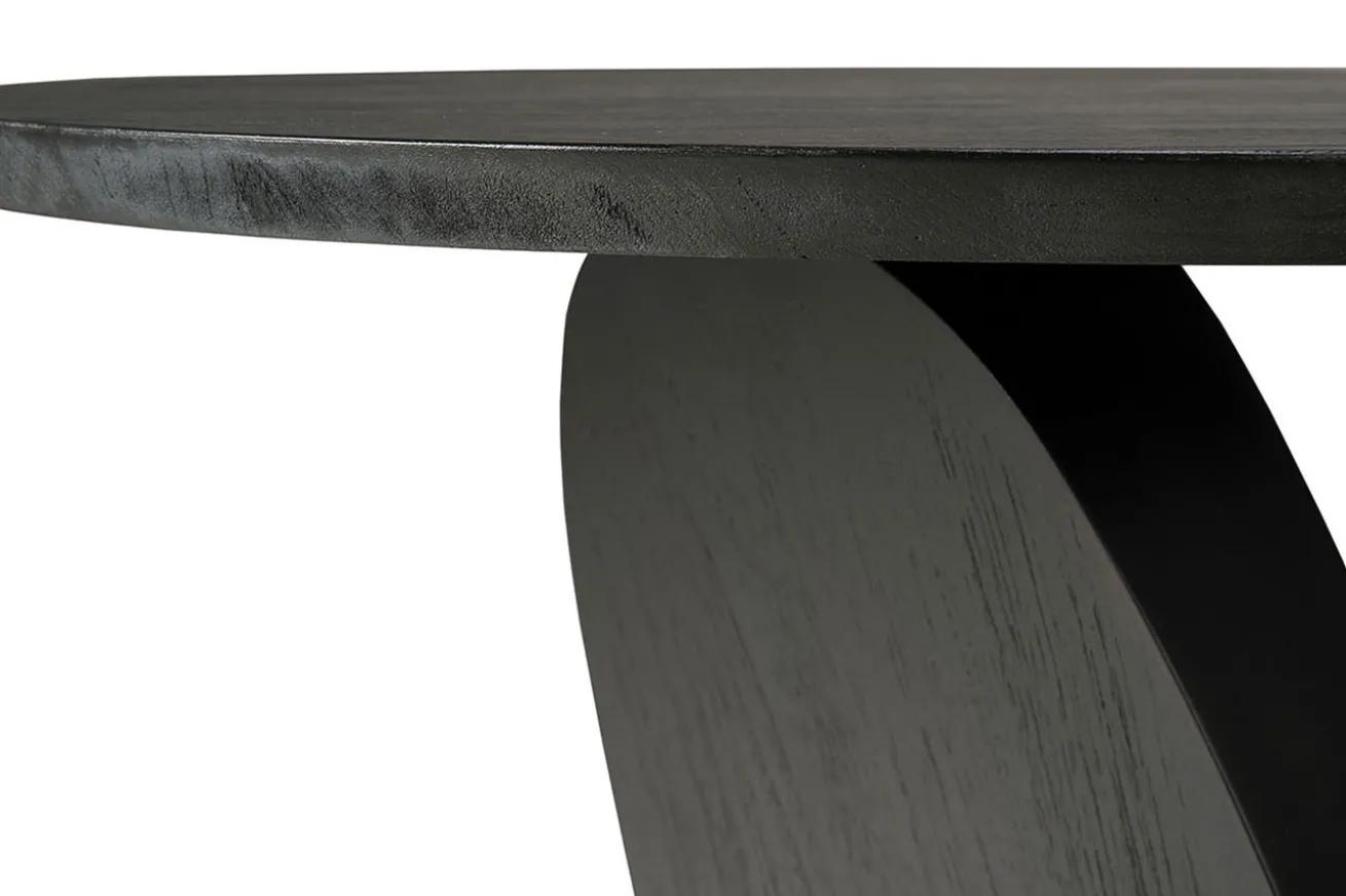 Beistelltisch Oblic Teak schwarz