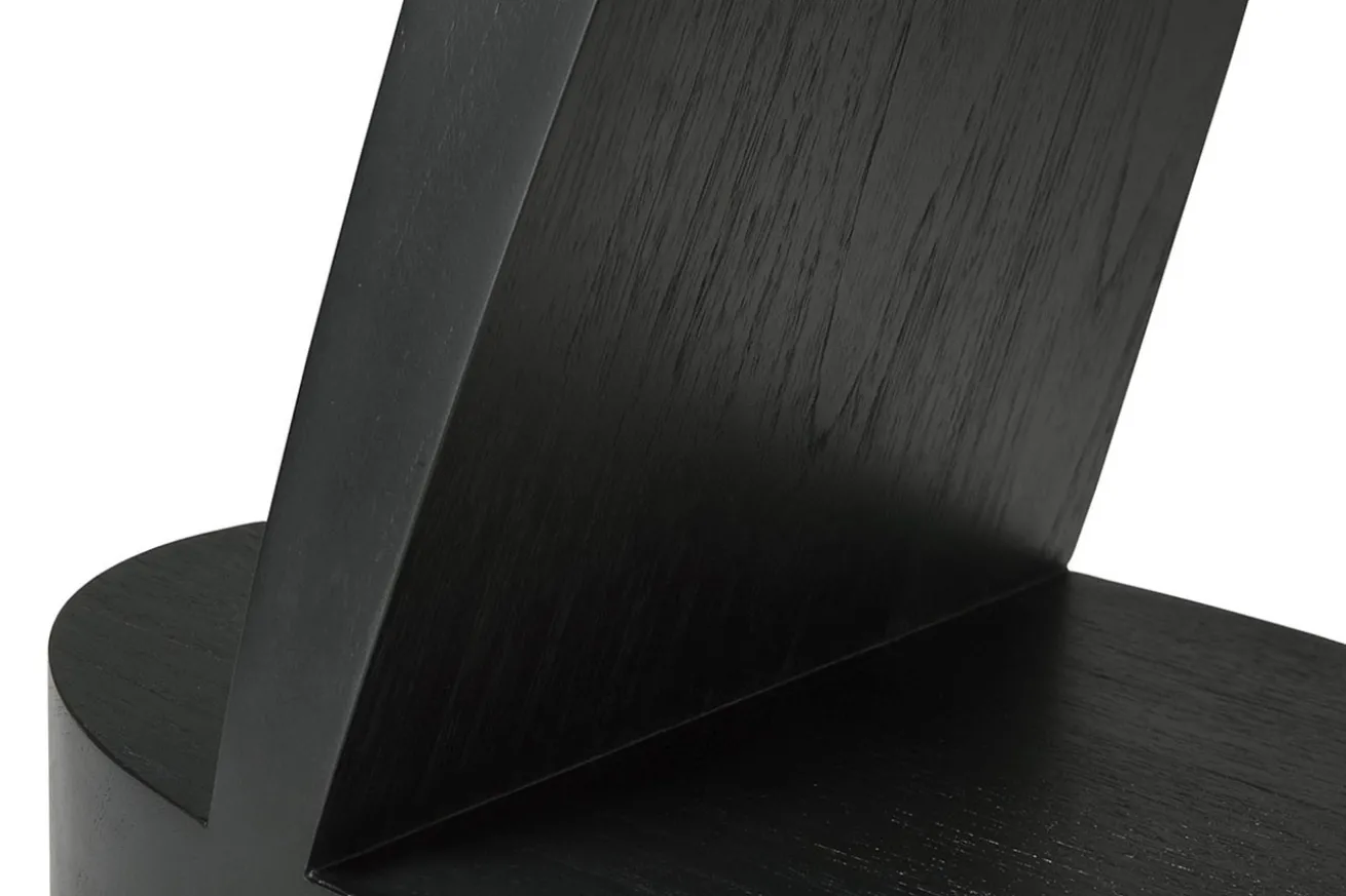 Beistelltisch Oblic Teak schwarz