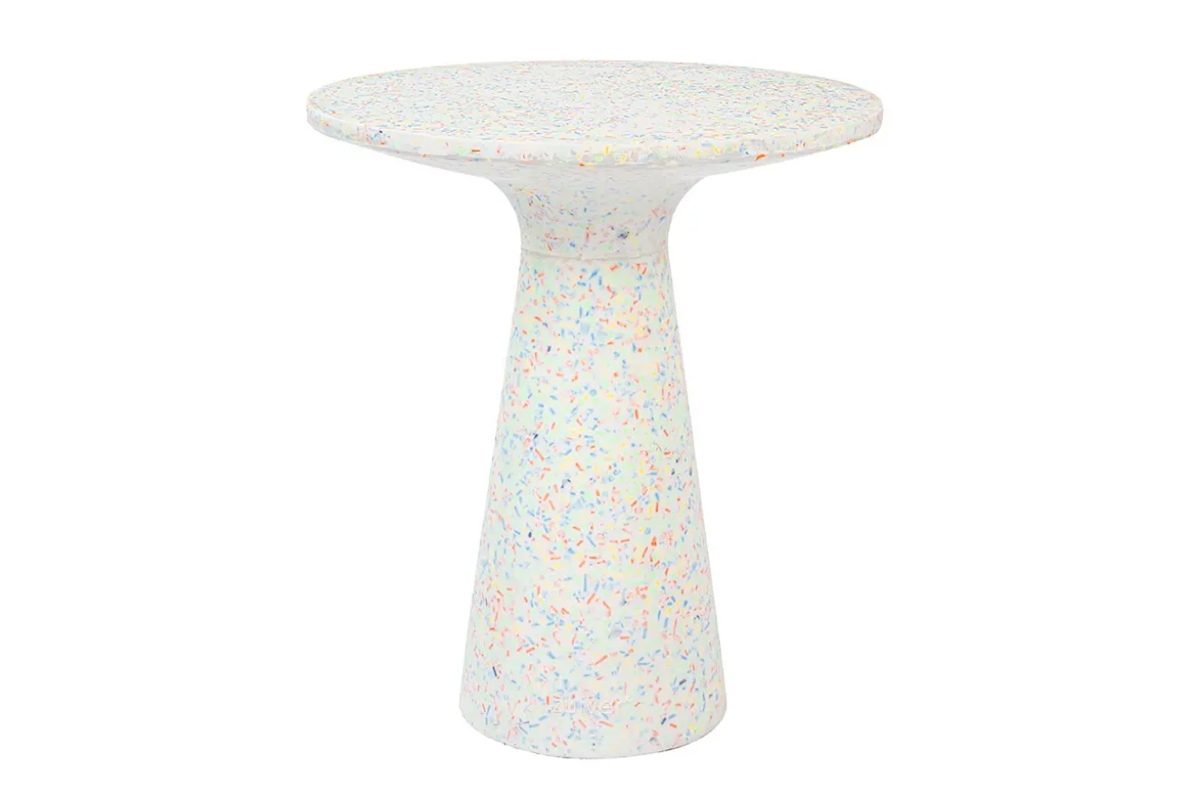 Beistelltisch Vicky recycled H 45 cm weiss
