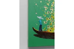 Bild Flower Boat grün 100x80 cm
