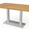Bistrotisch Eiche gerade Edelstahl 120