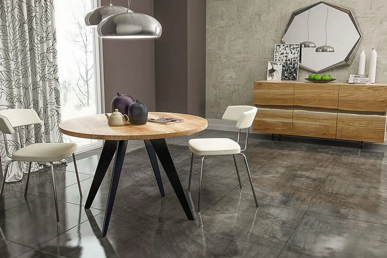 Bistrotisch Eiche massiv rund 70 cm