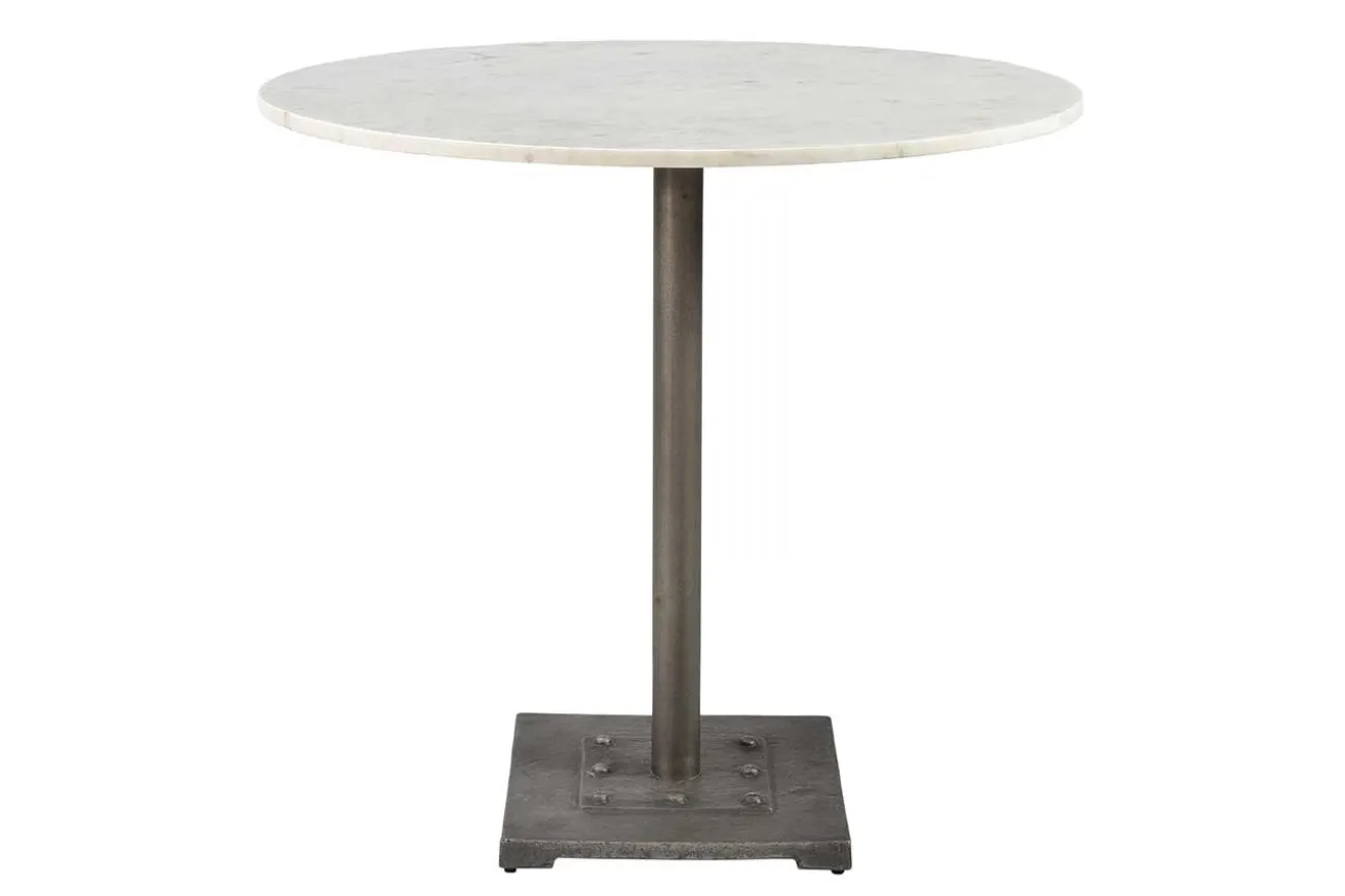 Bistrotisch Marmor weiss rund D 81