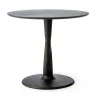 Bistrotisch Torsion Eiche schwarz D 90 cm