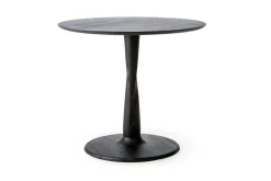 Bistrotisch Torsion Eiche schwarz D 90 cm
