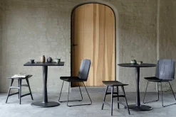 Bistrotisch Torsion Eiche schwarz D 90 cm